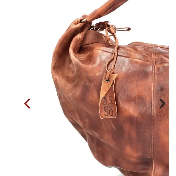A.S 98 hobo large crossbody bag in camel colour - Picture 4 of 14